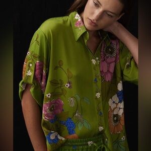 ALEMAIS Olivia Floral Printed Shirt size 8